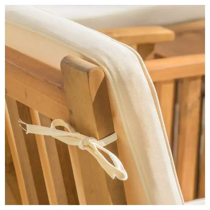 Ensemble de patio Carolina 8 pièces en acacia – Patine marron/crème – Christopher Knight Home