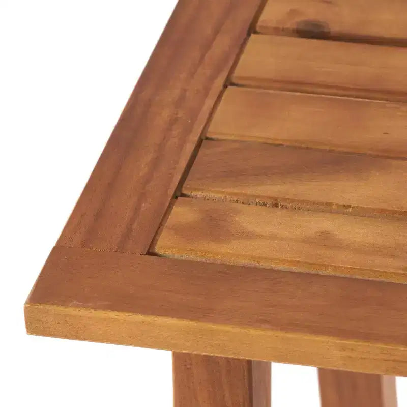 Ensemble de conversation d'extérieur Selma de 3 pièces Christopher Knight Home : 2 chaises berçantes en bois d'acacia avec coussins et 1 table d'appoint en acacia – Teck – Résistant aux intempéries
