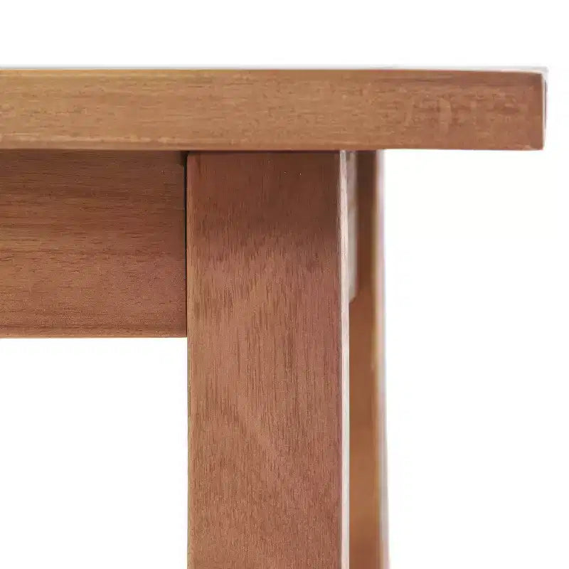 Ensemble de conversation d'extérieur Selma de 3 pièces Christopher Knight Home : 2 chaises berçantes en bois d'acacia avec coussins et 1 table d'appoint en acacia – Teck – Résistant aux intempéries