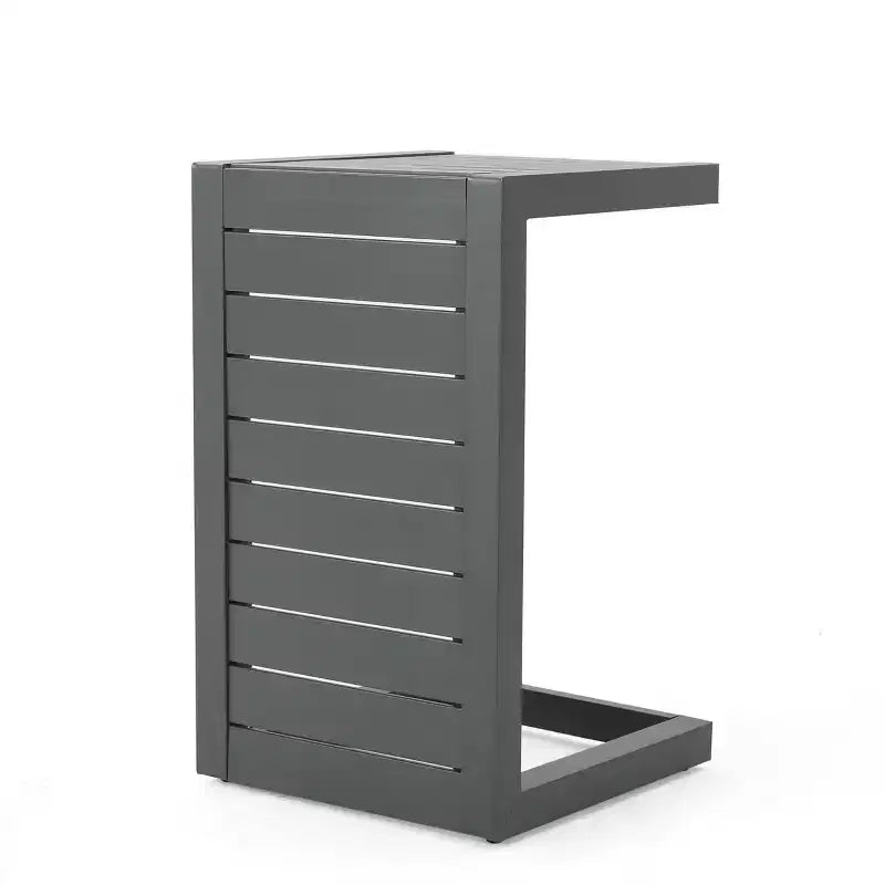 Christopher Knight Home Cape Coral Ensemble de conversation 3 pièces en aluminium gris/gris foncé