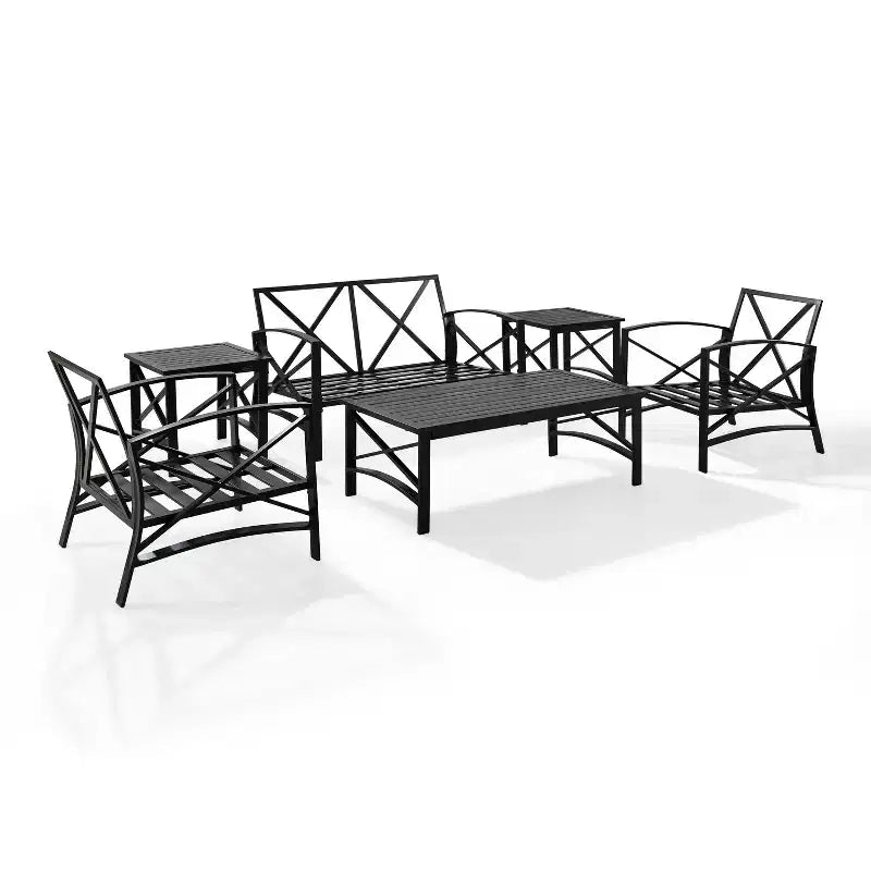 Ensemble de sièges d'extérieur Kaplan 6 pièces Avoine – Crosley