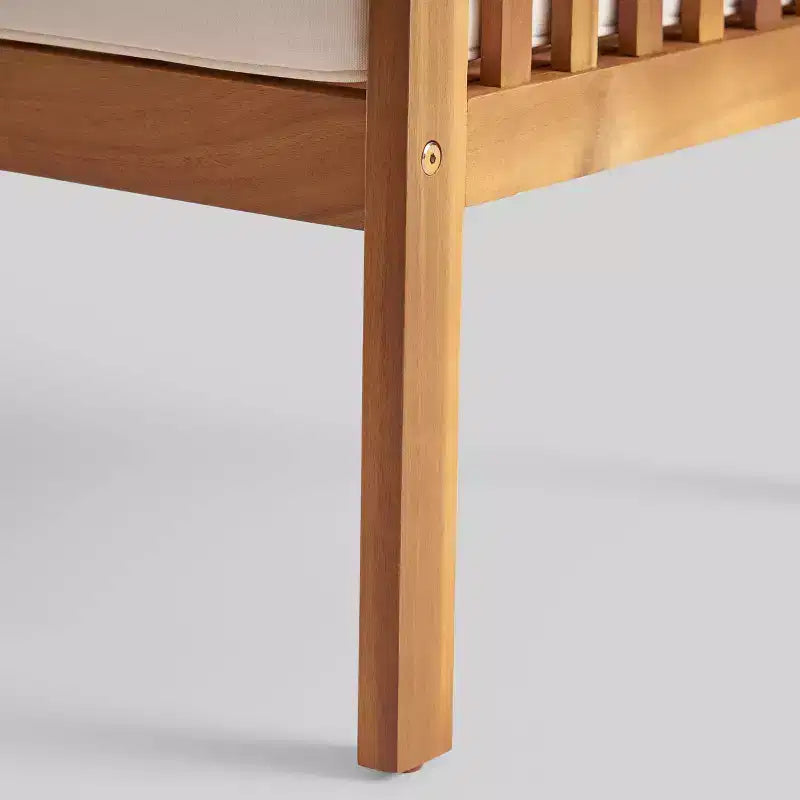 Ensemble 2 pièces canapé et table basse de patio en acacia Carolina Teak : Résistant aux intempéries avec coussins – Christopher Knight Home