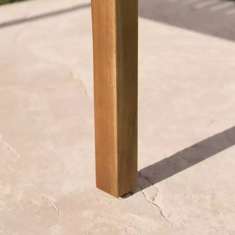 Ensemble de canapé d'angle 4 pièces en bois d'acacia Perla Teck/Crème - Christopher Knight Home : Salon de jardin résistant aux intempéries