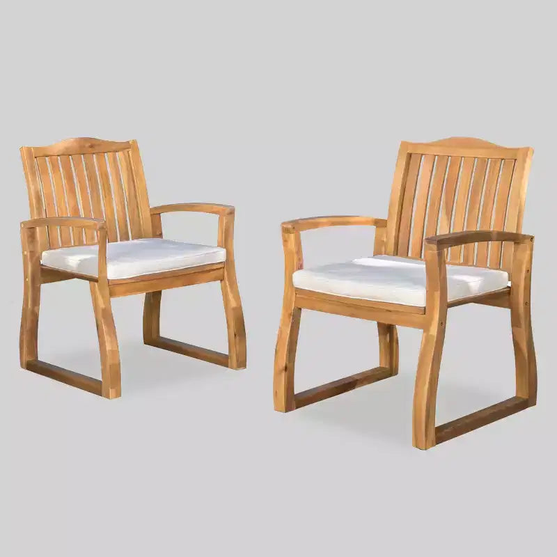 Ensemble de conversation d'extérieur 3 pièces en bois d'acacia et osier Tampa - Marron - Christopher Knight Home : Résistant aux intempéries avec coussins