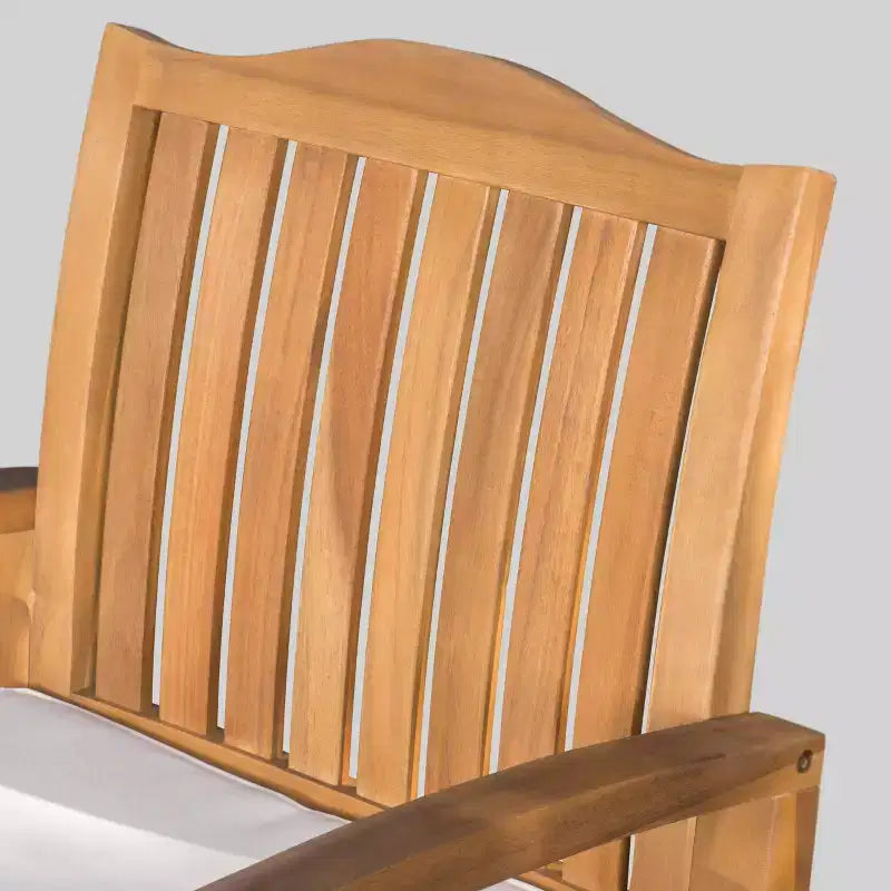 Ensemble de conversation d'extérieur 3 pièces en bois d'acacia et osier Tampa - Marron - Christopher Knight Home : Résistant aux intempéries avec coussins