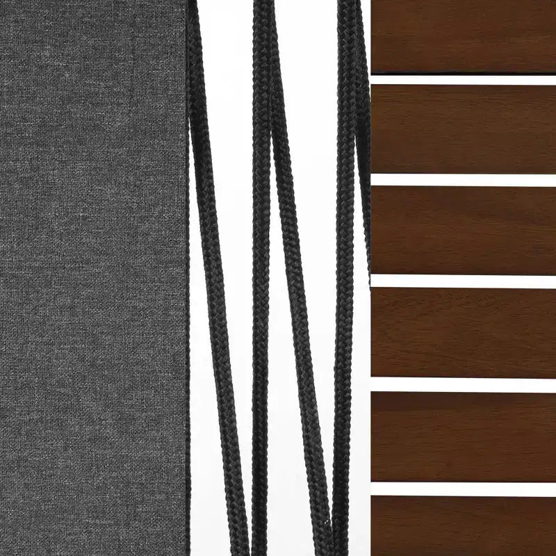 Nathan James Freya Ensemble de conversation de patio 3 pièces en bois, style bohème, gris foncé