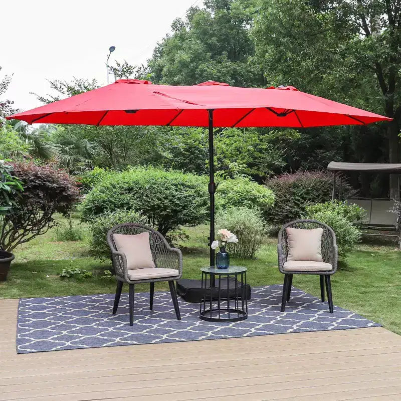 Ensemble de conversation 3 pièces avec chaises, coussins et table - Captiva Designs : Salon de jardin moderne, résistant à l'eau et à la rouille, cadre en acier