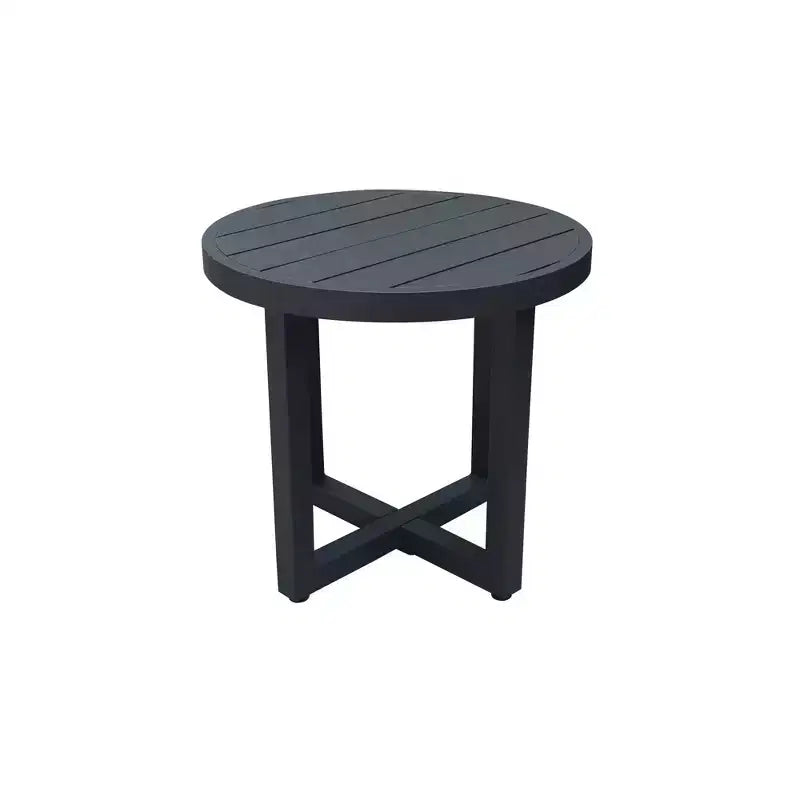International Concepts – Ensemble de conversation d'extérieur 3 pièces en corde d'abaca tressée avec table d'appoint et 2 fauteuils pivotants