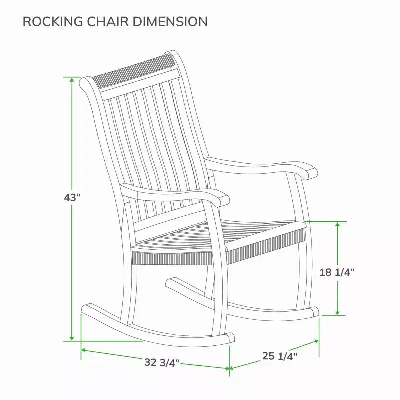 Ensemble de conversation Sonoma Lane Athens 3 pièces en teck pour extérieur avec fauteuils à bascule - Résistant aux intempéries