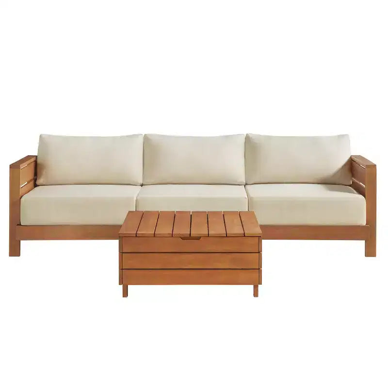 Ensemble de meubles d'extérieur 2 pièces Barton d'Alaterre Furniture avec canapé et table basse relevable, résistant aux intempéries
