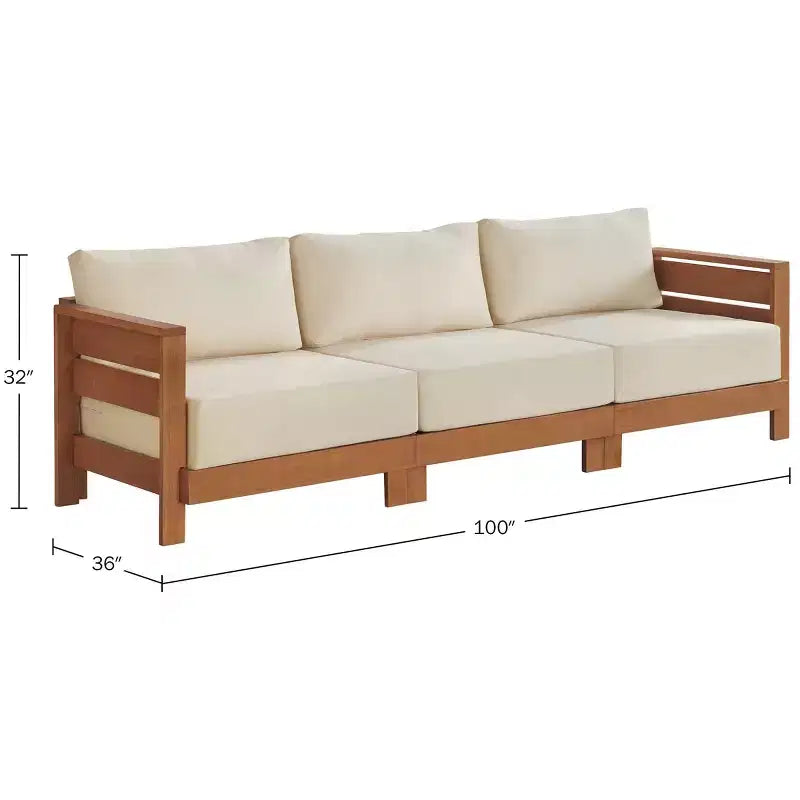 Ensemble de meubles d'extérieur 2 pièces Barton d'Alaterre Furniture avec canapé et table basse relevable, résistant aux intempéries