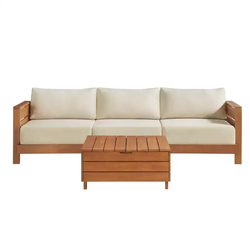 Ensemble de meubles d'extérieur 2 pièces Barton d'Alaterre Furniture avec canapé et table basse relevable, résistant aux intempéries