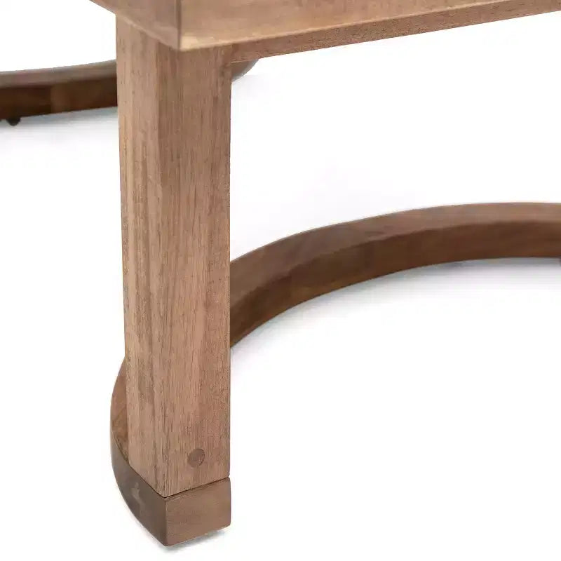 Christopher Knight Home Wendy Canapé deux places d'extérieur en acacia et table basse avec coussins marron/beige
