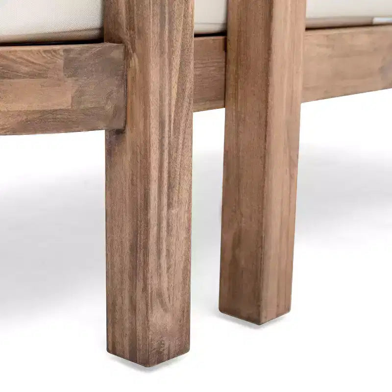 Christopher Knight Home Wendy Canapé deux places d'extérieur en acacia et table basse avec coussins marron/beige