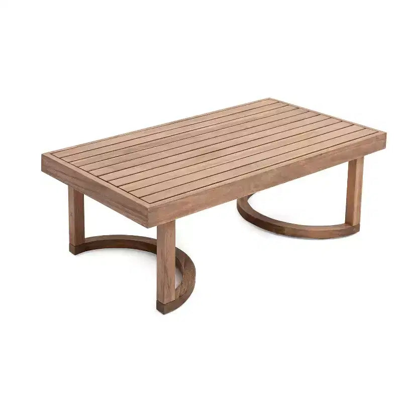 Christopher Knight Home Wendy Canapé deux places d'extérieur en acacia et table basse avec coussins marron/beige