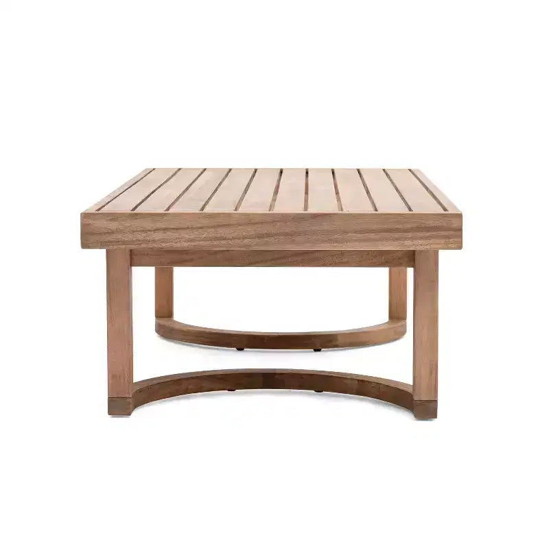 Christopher Knight Home Wendy Canapé deux places d'extérieur en acacia et table basse avec coussins marron/beige