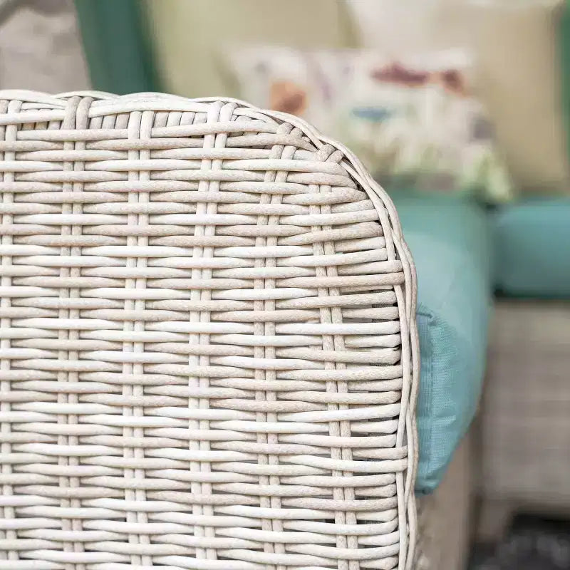 Sectionnel 5 pièces en osier Hampton de Leisure Made en tissu bleu lagon