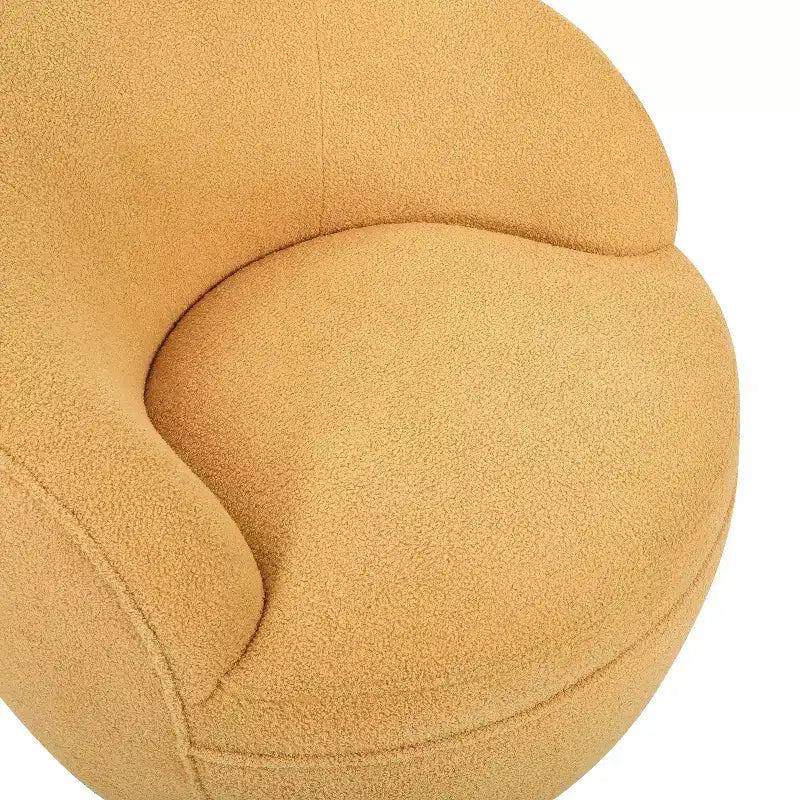 Fauteuil baril pivotant Roundhill Furniture Galleria 360 en similicuir sherpa