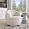 Roundhill Furniture Galleria 360 Swivel Faux Shearling Barrel Chair