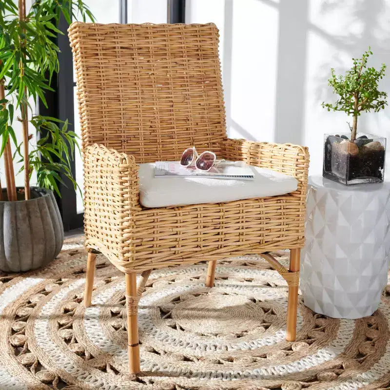 Nancy Rattan Accent Chair W/ Cushion - ACH6518 - Safavieh