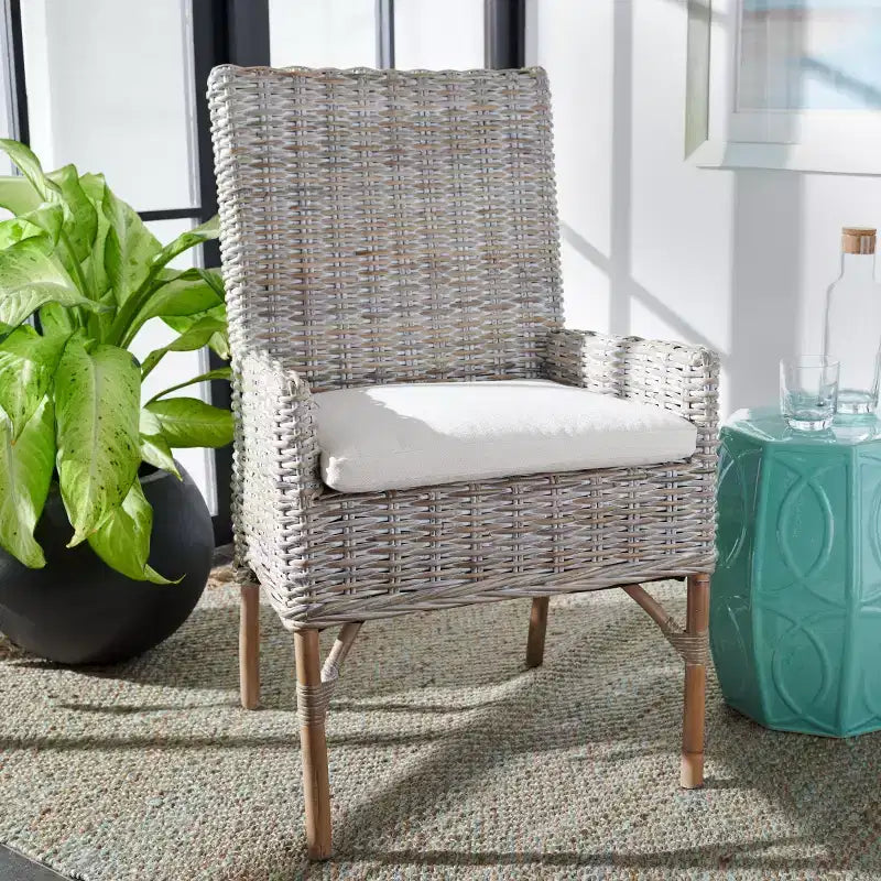 Nancy Rattan Accent Chair W/ Cushion - ACH6518 - Safavieh