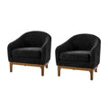 Kiian Boucle Armchair Chair Set Of 2 with solid wood legs| HULALA HOME