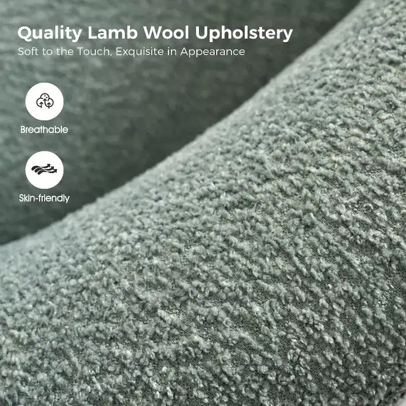 Fauteuil Kiian Boucle avec pieds en bois massif | HULALA HOME
