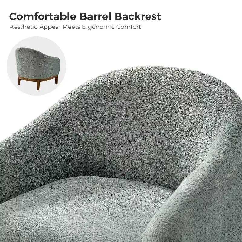 Fauteuil Kiian Boucle avec pieds en bois massif | HULALA HOME