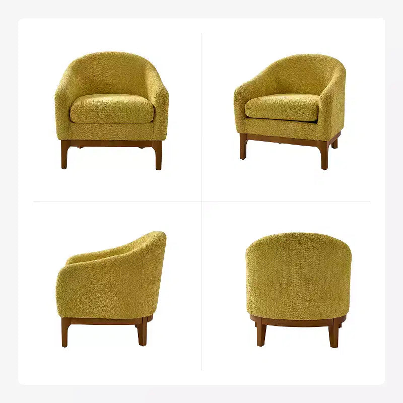 Fauteuil Kiian Boucle avec pieds en bois massif | HULALA HOME