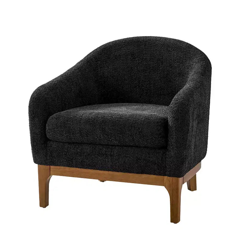 Kiian Boucle Armchair Chair with solid wood legs| HULALA HOME