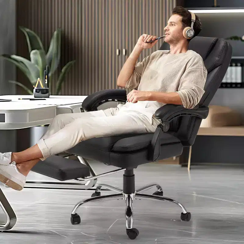 EROMMY 6-Point Massage Office Chair,Black