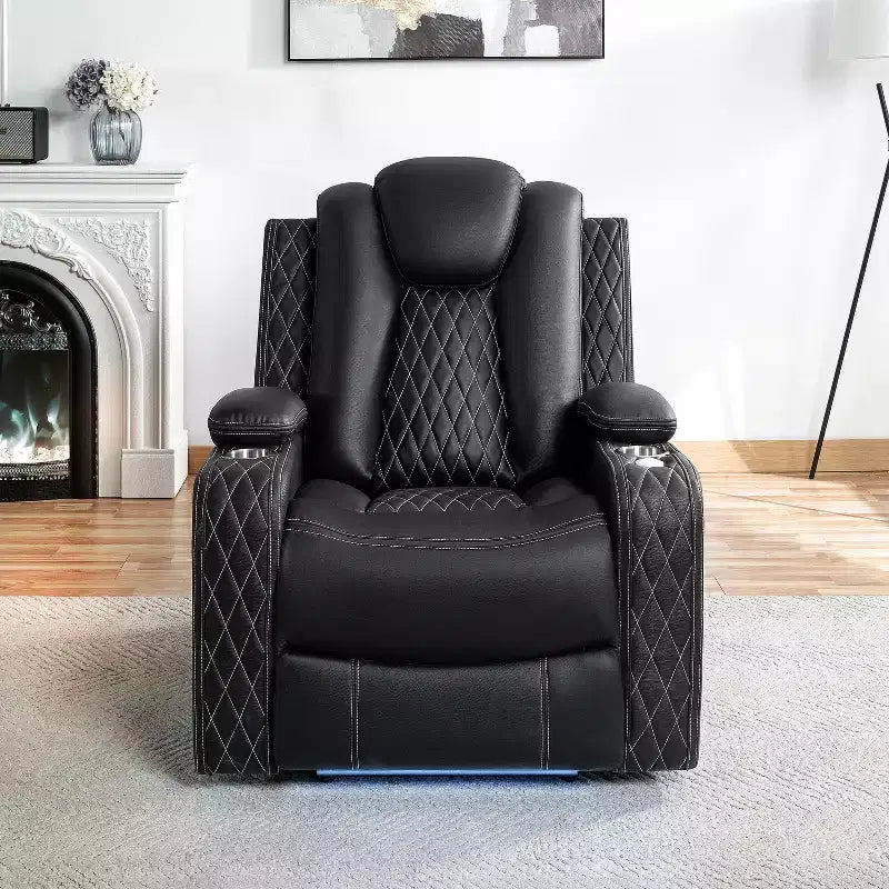 Home Imports Emporium Deluxe Theater Style Motion Loveseat with LED Lights