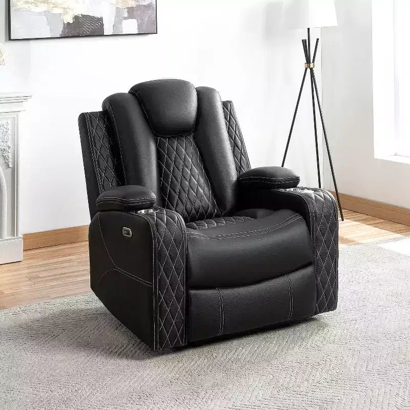 Home Imports Emporium Deluxe Theater Style Motion Loveseat with LED Lights