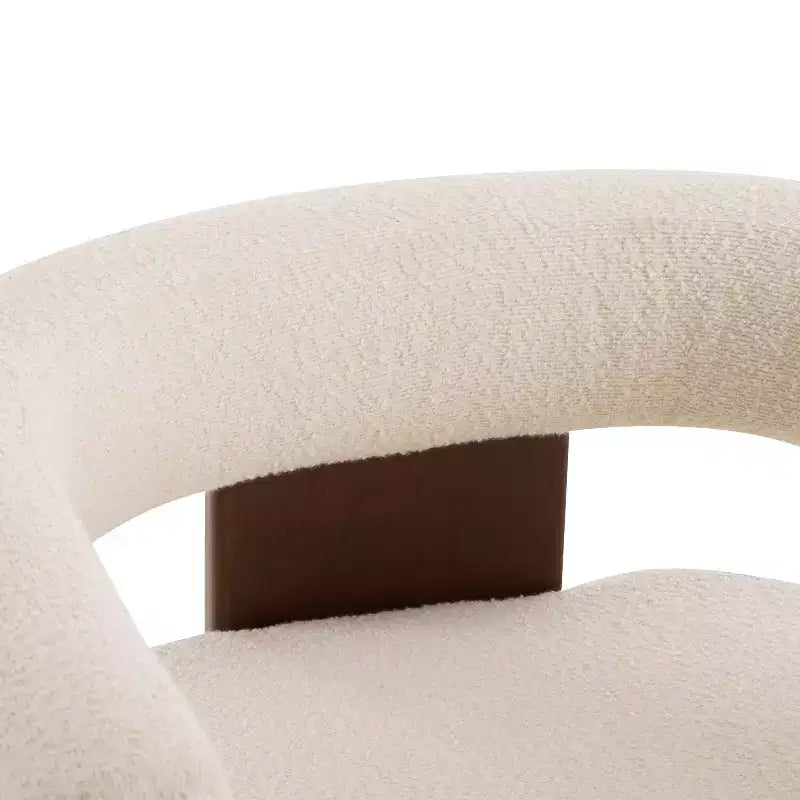 Fauteuil d'appoint rembourré en bois d'hévéa moderne Noah Christopher Knight Home