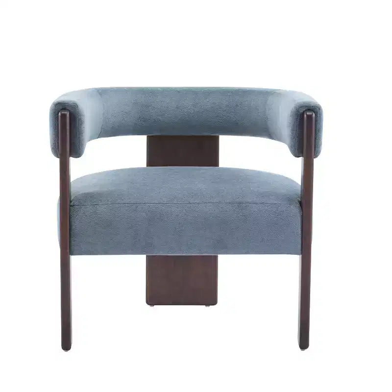 Fauteuil d'appoint rembourré en bois d'hévéa moderne Noah Christopher Knight Home