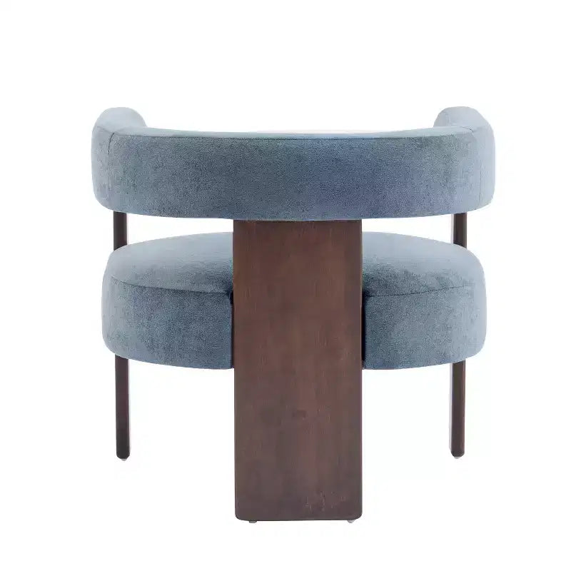 Fauteuil d'appoint rembourré en bois d'hévéa moderne Noah Christopher Knight Home