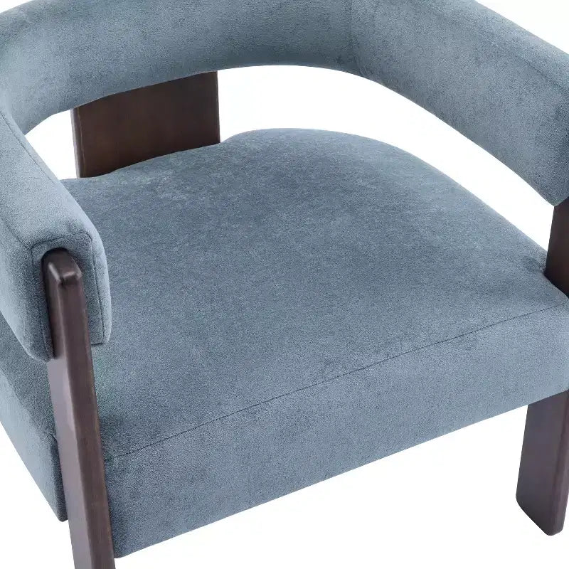 Fauteuil d'appoint rembourré en bois d'hévéa moderne Noah Christopher Knight Home