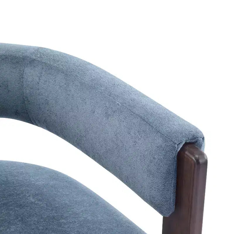 Fauteuil d'appoint rembourré en bois d'hévéa moderne Noah Christopher Knight Home