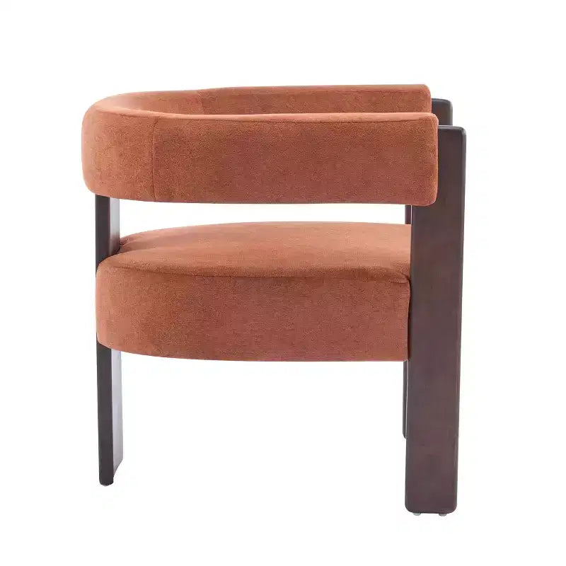 Fauteuil d'appoint rembourré en bois d'hévéa moderne Noah Christopher Knight Home