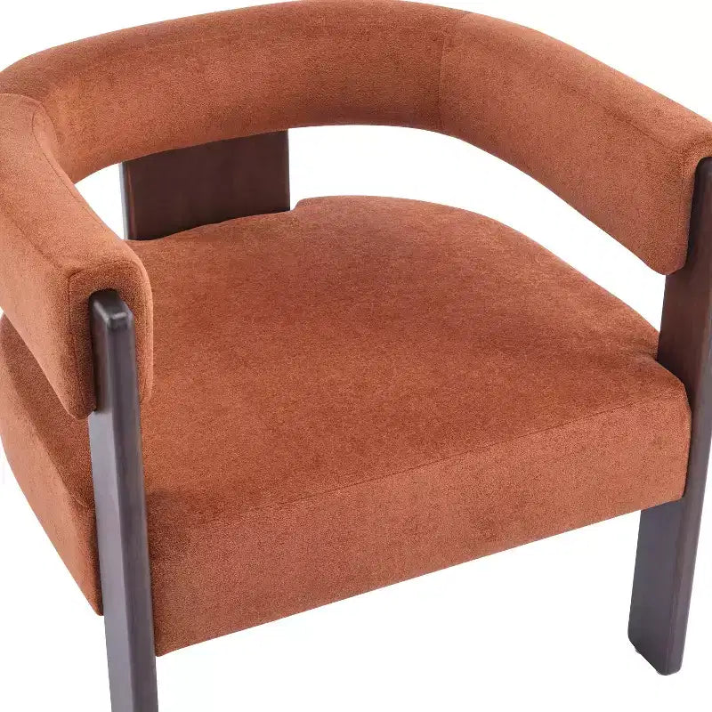 Fauteuil d'appoint rembourré en bois d'hévéa moderne Noah Christopher Knight Home