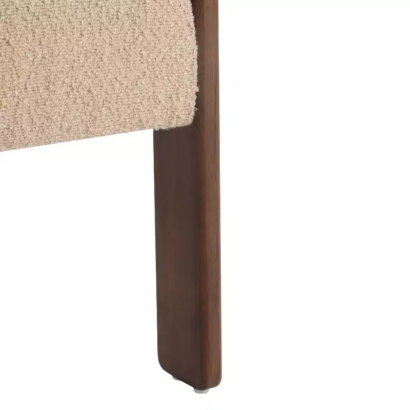 Fauteuil d'appoint rembourré en bois d'hévéa moderne Noah Christopher Knight Home
