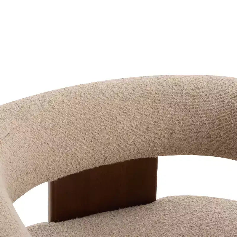 Fauteuil d'appoint rembourré en bois d'hévéa moderne Noah Christopher Knight Home