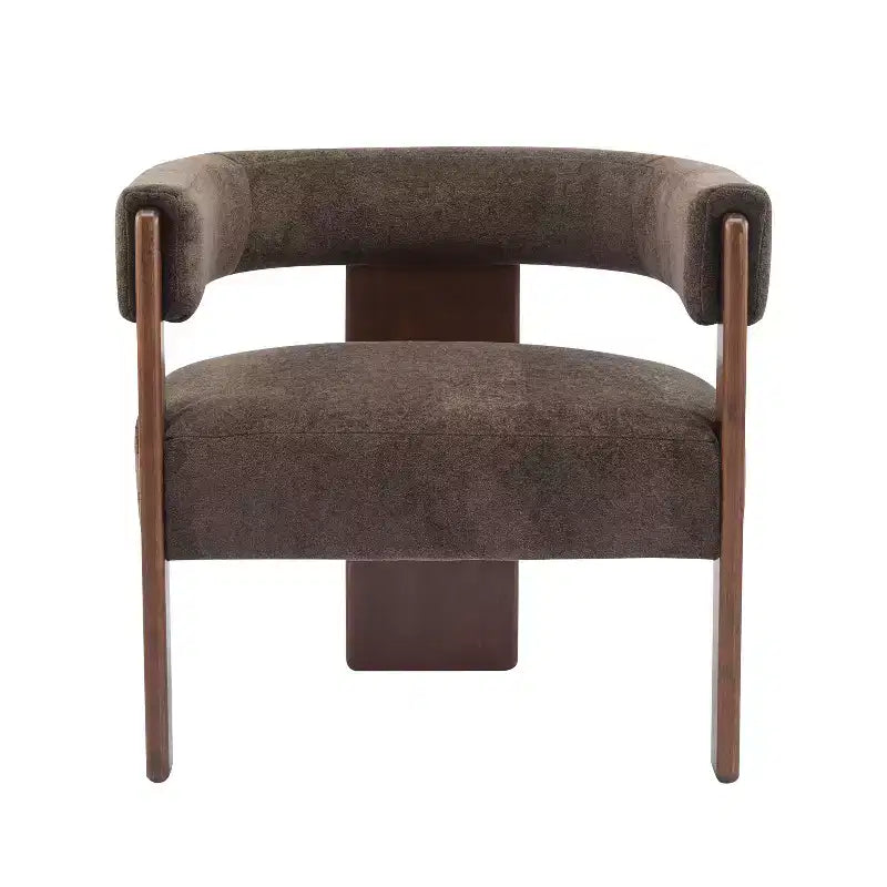 Fauteuil d'appoint rembourré en bois d'hévéa moderne Noah Christopher Knight Home