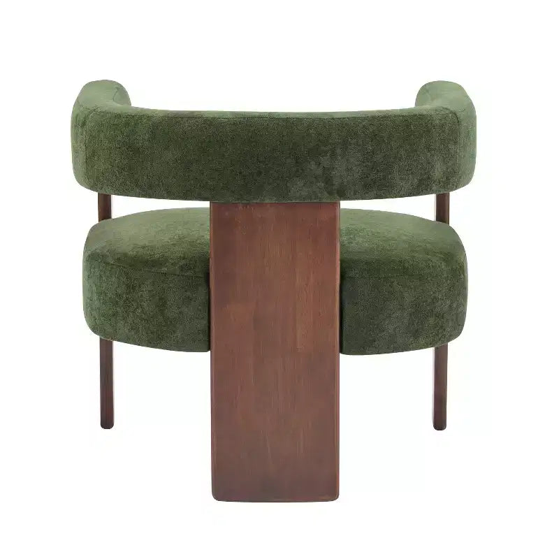 Fauteuil d'appoint rembourré en bois d'hévéa moderne Noah Christopher Knight Home