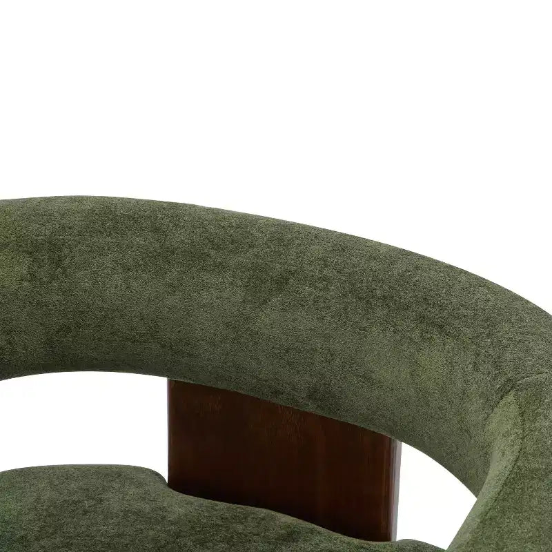 Fauteuil d'appoint rembourré en bois d'hévéa moderne Noah Christopher Knight Home