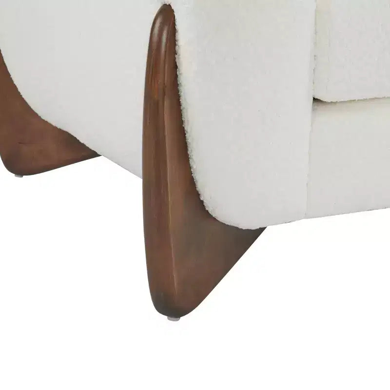 Christopher Knight Home Emilia Fauteuil Club Contemporain Rembourré Bouclé, Beige