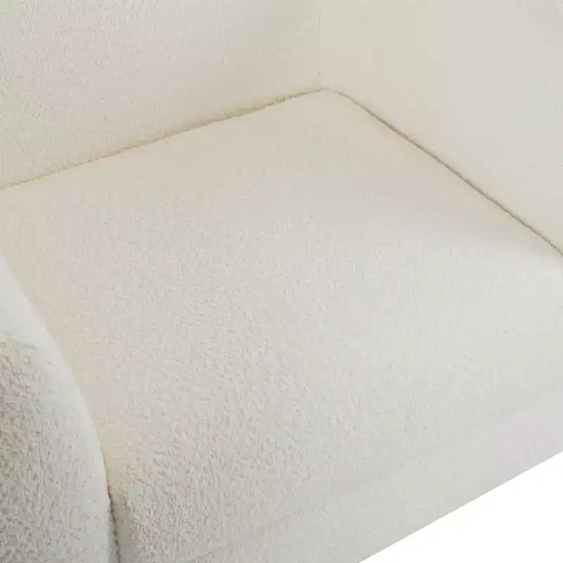 Christopher Knight Home Emilia Fauteuil Club Contemporain Rembourré Bouclé, Beige