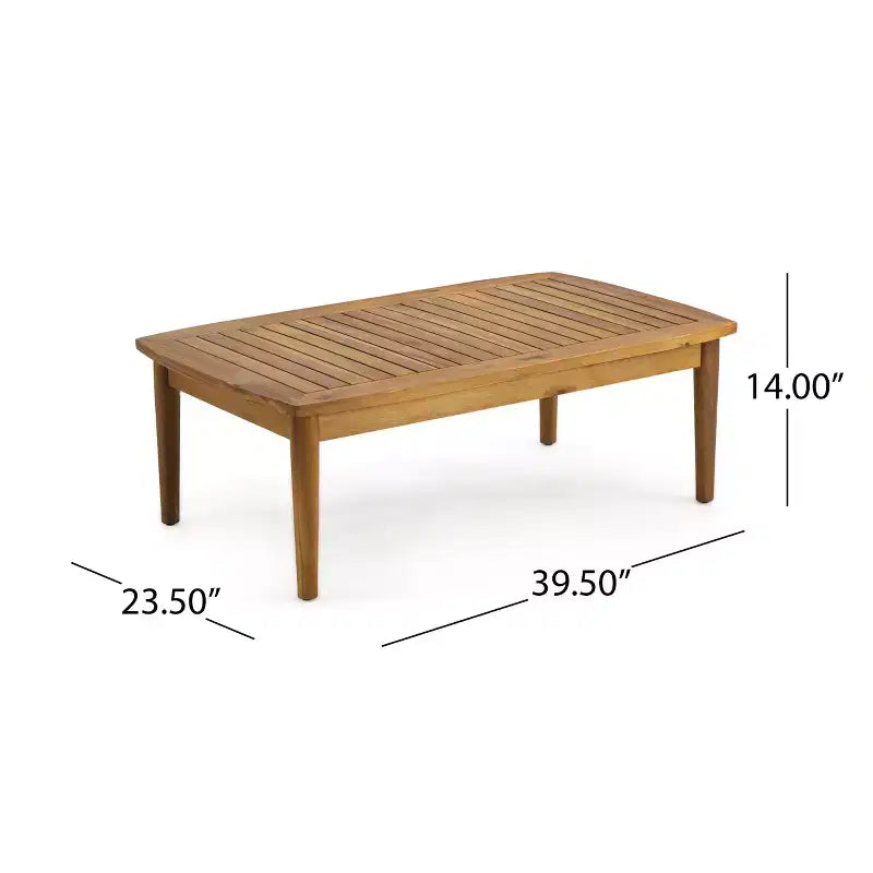 Christopher Knight Home Willowbrook Causeuse et table basse d'extérieur en bois d'acacia