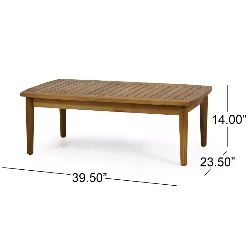 Christopher Knight Home Willowbrook Causeuse et table basse d'extérieur en bois d'acacia