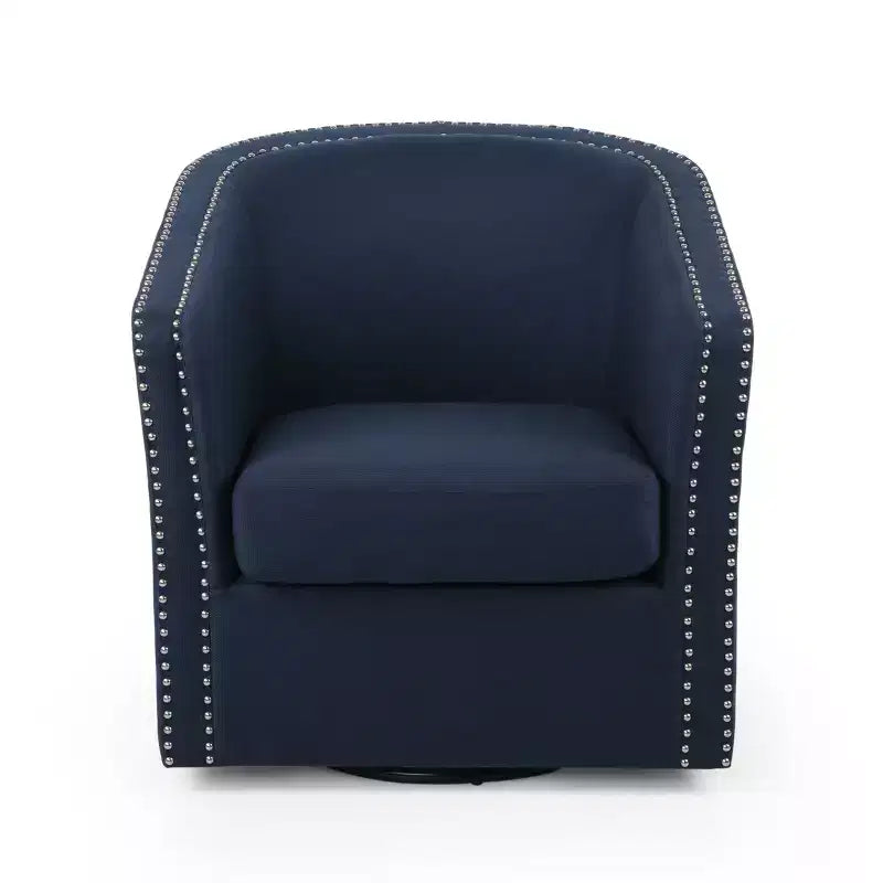 Fauteuil pivotant contemporain en tissu Leily de GDFStudio